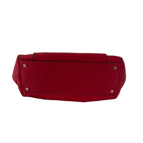 Kate Spade NY Janie Hampton Red Leather Satchel Shoulder Bag Purse - Picture 3 of 6